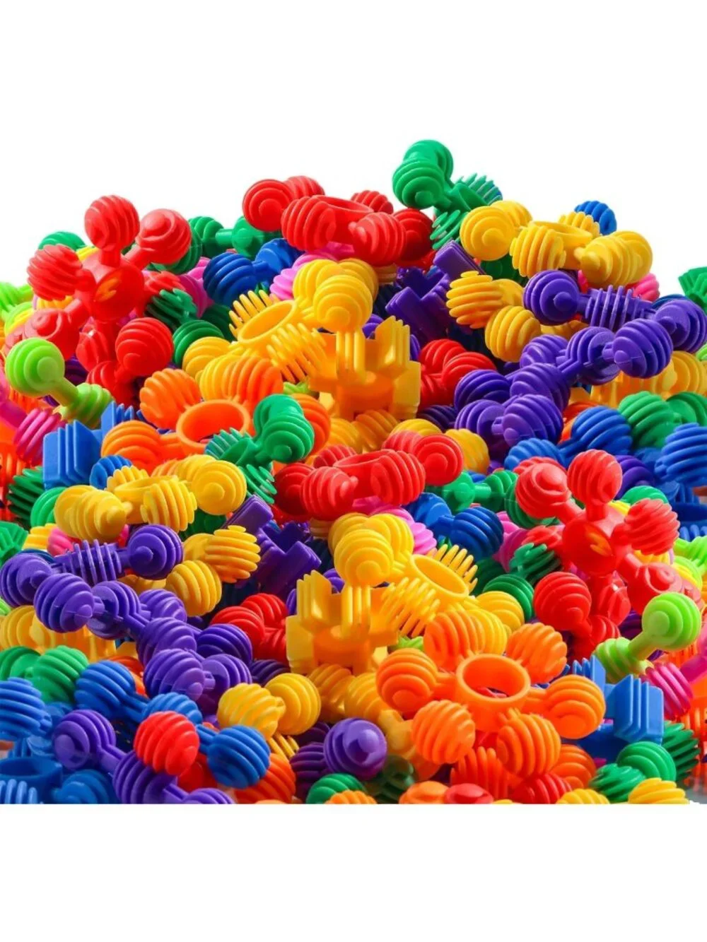 120 Pcs Star Stem Building Toys | Colorful Plastic Connector Blocks for Kids